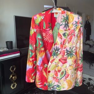 FARM Rio Macaw Mix Linen Blazer - NWT - Large
